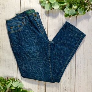 Lauren Jeans Co. Stenciled Slimming Modern Jean